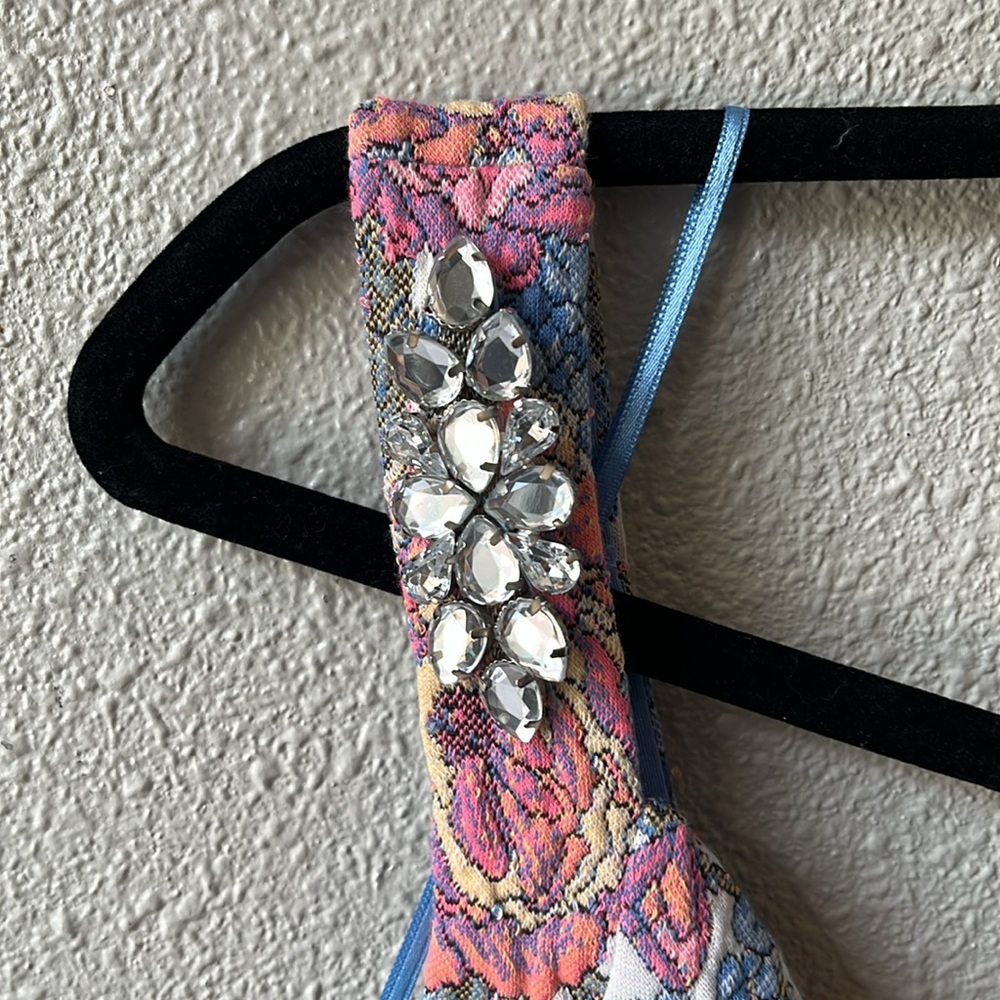 Zara Jacquard Crop Top small - Picture 3 of 7